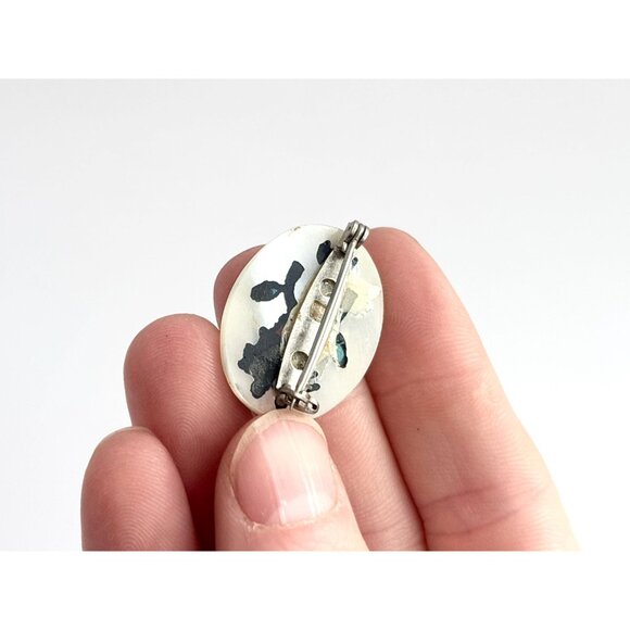 Zuni Inspired Gahn Dancer Oval Hand Crafted Vintage Costume Jewelry Brooch - Picture 6 of 11